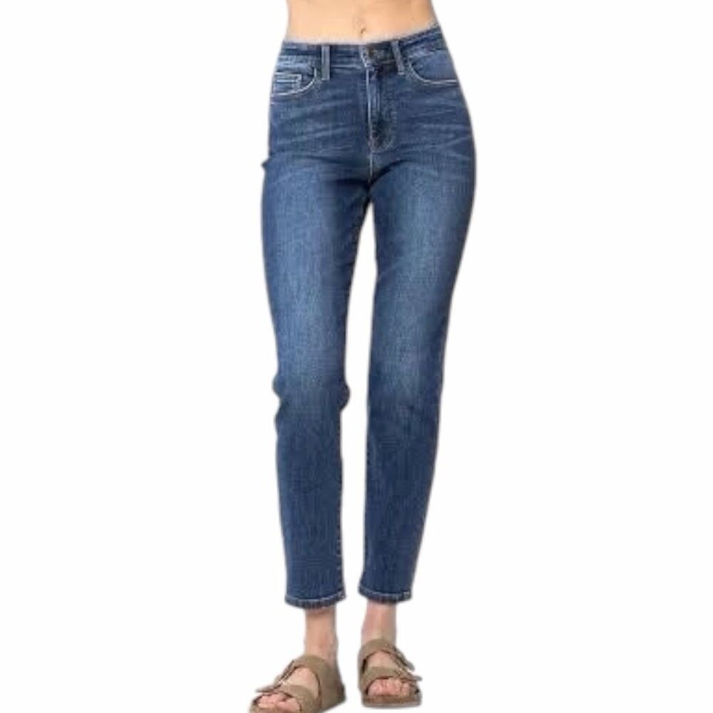 JUDY BLUE Women’s Medium Wash Skinny Jeans Straight Leg Stretch Denim Size 31